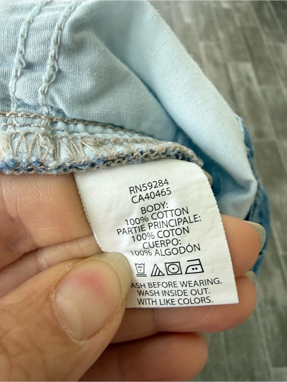 The Children's Place Denim Patchwork Destroyed Girls 6x/7 Frayed Skirt